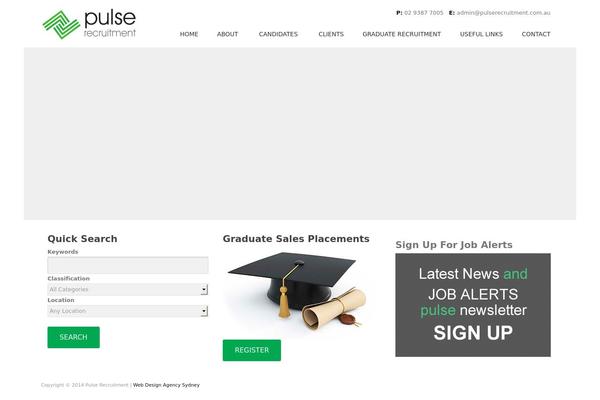 Pulse theme site design template sample