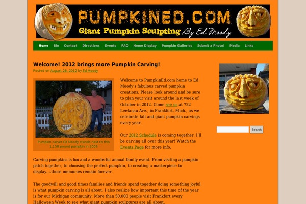 pumpkined.com site used Twentytened