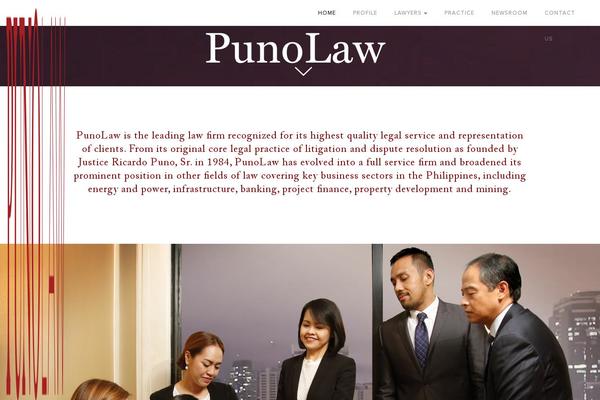 punolaw.com site used Bootstrap-canvas-wp-child
