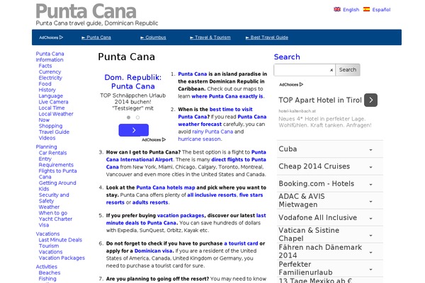 puntacana.net site used Punta-cana
