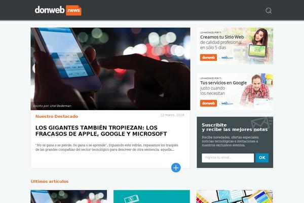 puntodominios.com site used Donwebnews