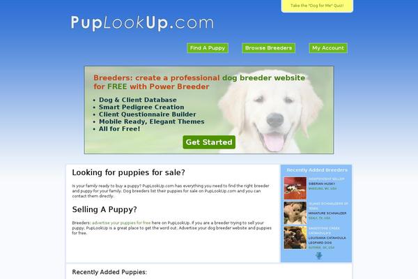 puplookup.com site used Puplookup