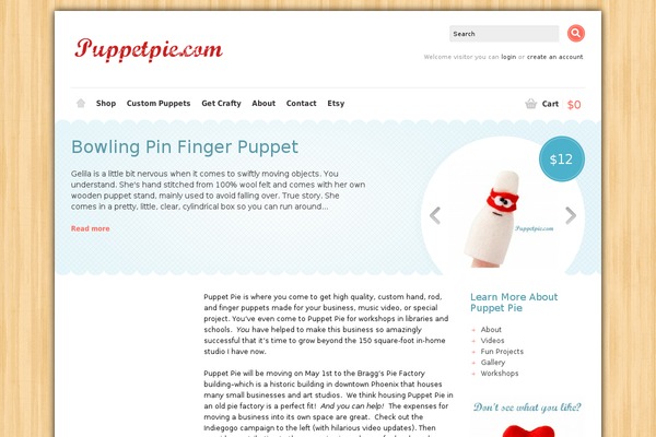 puppetpie.com site used Shoppica