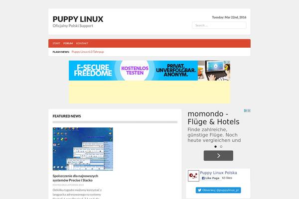 puppylinux.pl site used Newspress