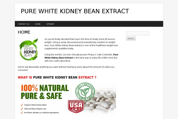 pure-white-kidney-bean-extract.net site used Reviewify-theme-dse