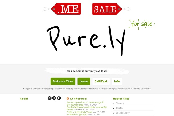 pure.ly site used Jinglydp