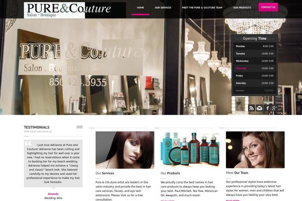 HairPress theme site design template sample