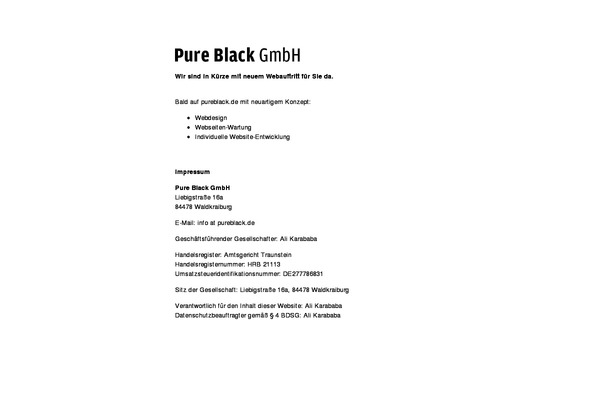 pureblack theme websites examples