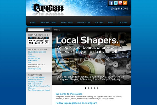 pureglass.com site used Pureglass