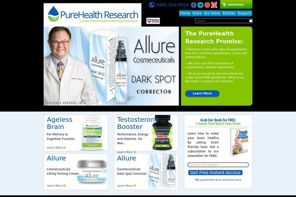 purehealthresearch.com site used Orionproduction