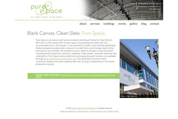 purespaceportland.com site used Purespace