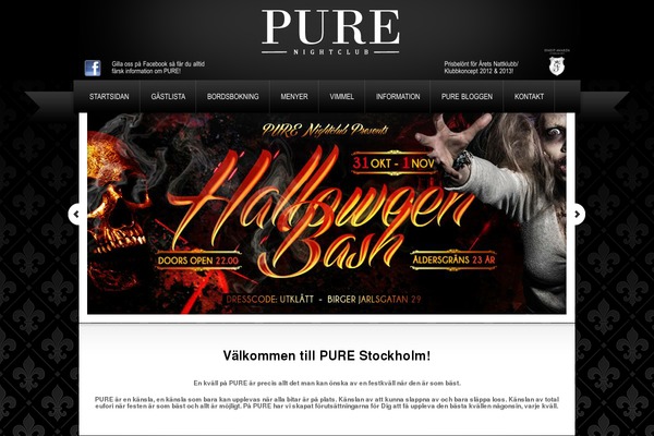 purestockholm.nu site used Glamour-nightclub