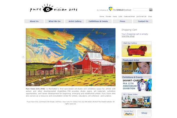 purevisionarts.org site used Pva