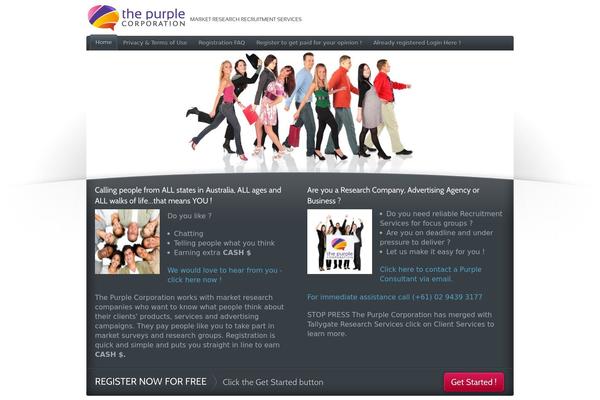 purplecorp.com.au site used Mingle