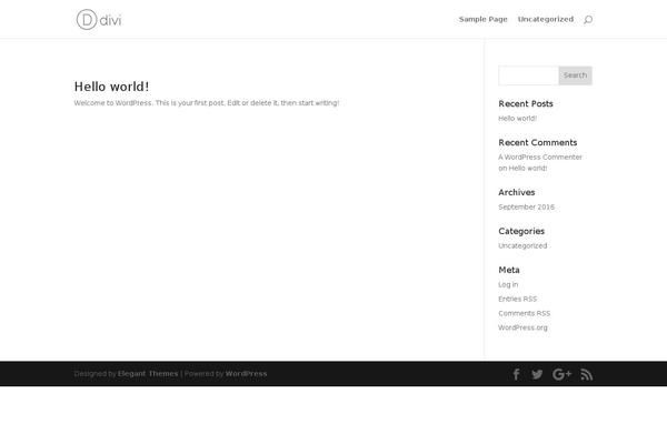 Divi theme site design template sample