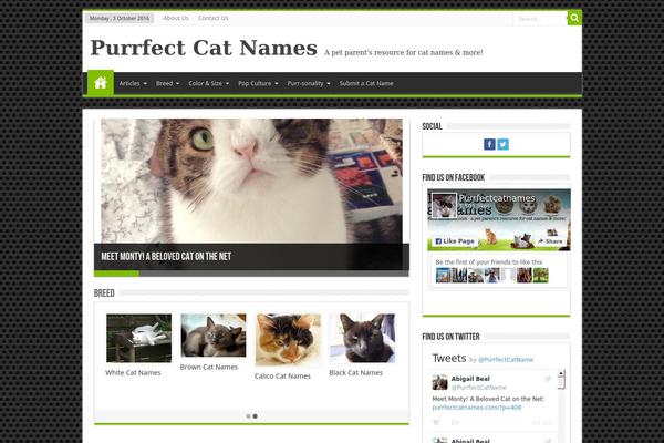 purrfectcatnames.com site used Purrfect