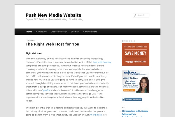 WordPress website example screenshot