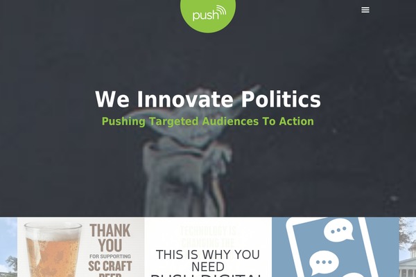 pushpolitics.com site used Pushdigital
