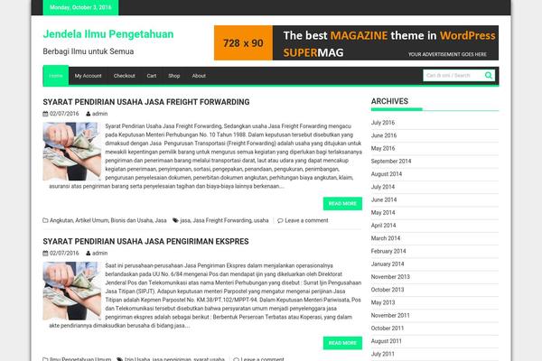 Twenty Fifteen theme site design template sample