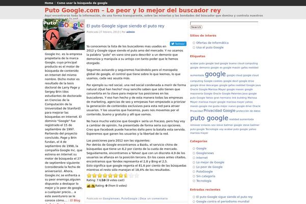 putogoogle.com site used Gplustheme