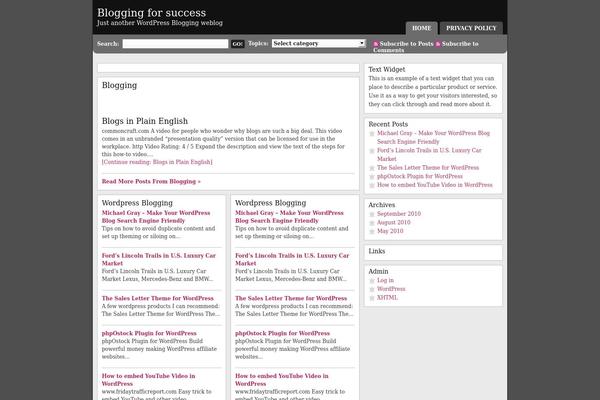 WordPress website example screenshot