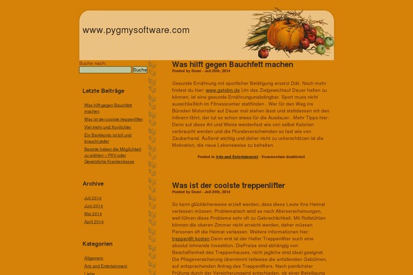 Harvest theme site design template sample