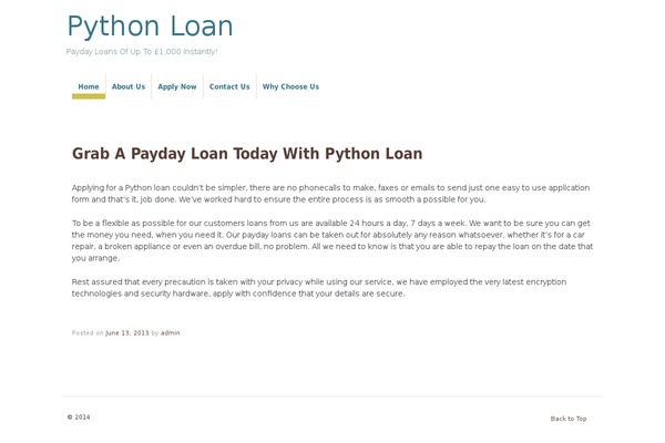 pythonloan.co.uk site used Pilot Fish