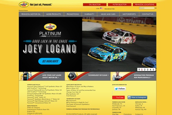 Pennzoil theme site design template sample