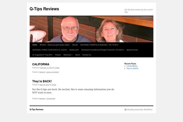 Twenty Ten theme site design template sample