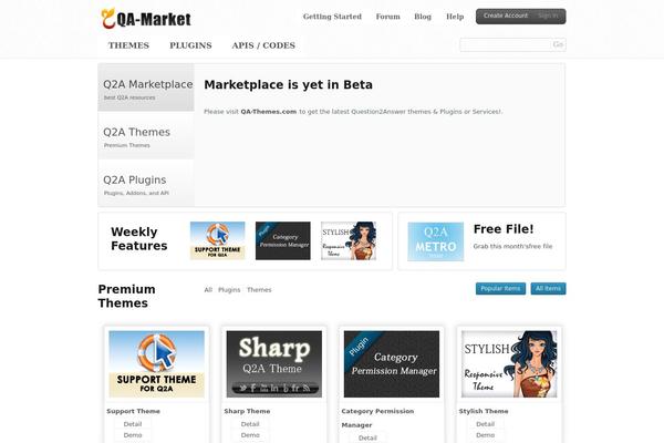 qa-market.com site used Marketplace