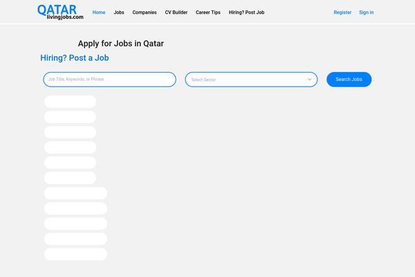 Site using Addon-jobsearch-retailcareers plugin