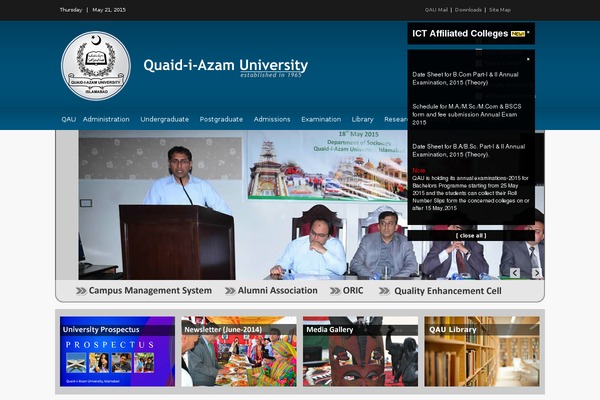 qau.edu.pk site used Qau