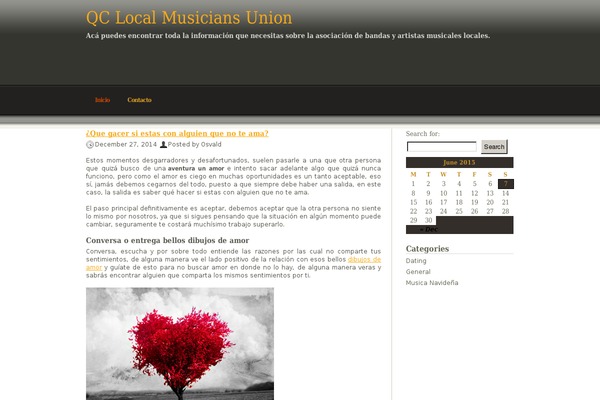 qclivemusic.org site used Gray and gold