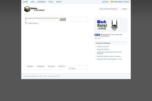 qiblalocator.com site used WP Soul