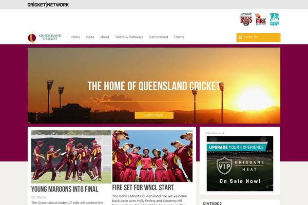 qldcricket theme websites examples