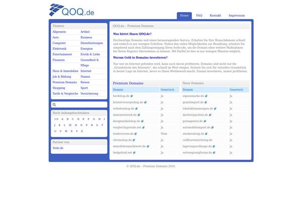 qoq.de site used Domainfolio