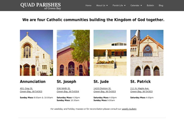 quad-parish.org site used Webfitters