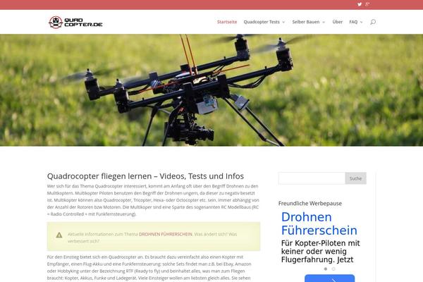 quadcopter.de site used Divi