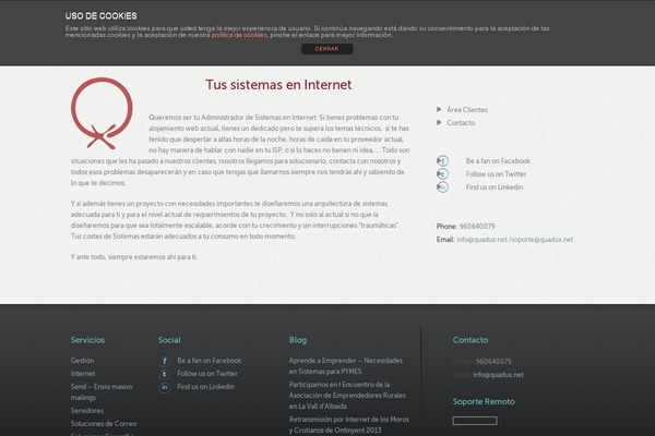 quadux.net site used Optimasales