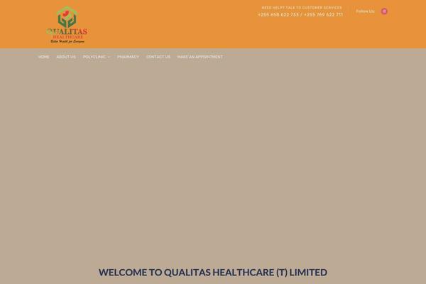 Healthcare theme site design template sample