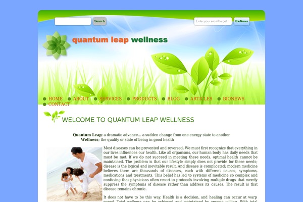 Wellness theme site design template sample