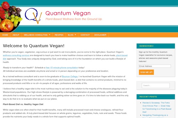 quantumvegan.com site used Quantum-vegan
