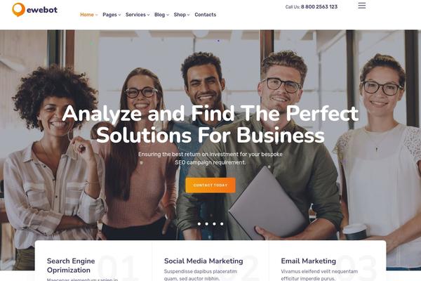 Ewebot theme site design template sample