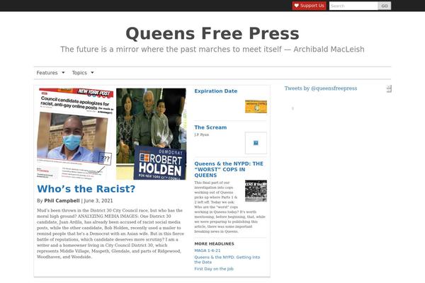 queensfreepress.com site used Largo-master