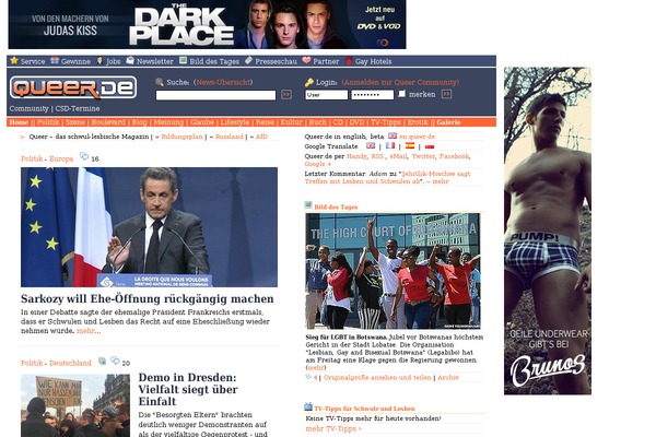 BonPress website example screenshot