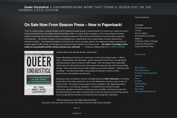 queerinjustice.com site used MNML