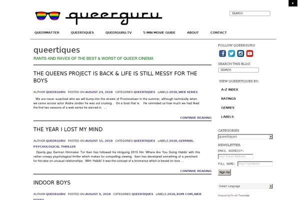 queertiques.com site used Queerguru