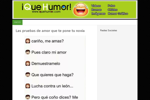 quehumor.com site used Humor
