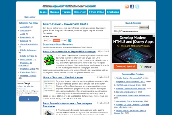 querobaixar.com site used Branco