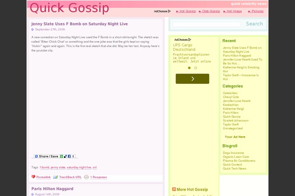 quick-gossip.com site used SimpCalar